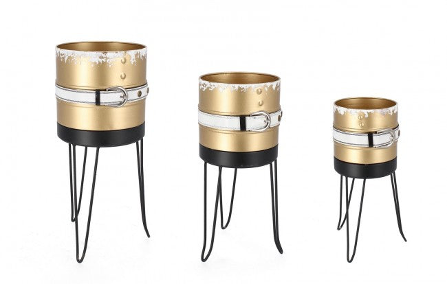 2x Set3 C.Vaso Treppiede Chris Oro