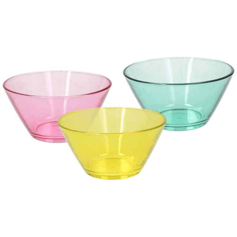Set 3 Tassen 345 Cc Multicolor Glas Sunset Line