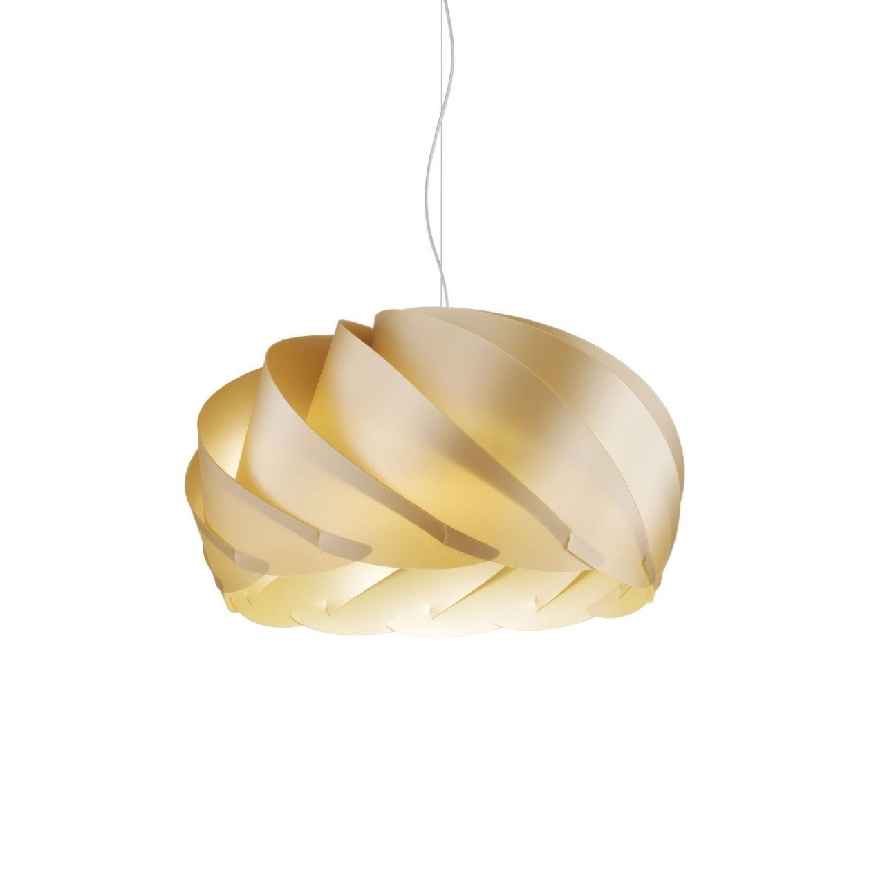 Pendelleuchte 2 Lichter New Gold aus verchromtem Metall Cm. 55 x 52