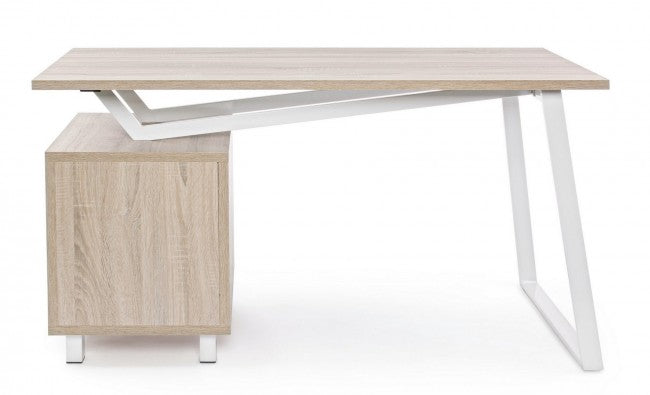 Weißer Holztisch mit Kommode Armande cm 140 x60 x 76 h