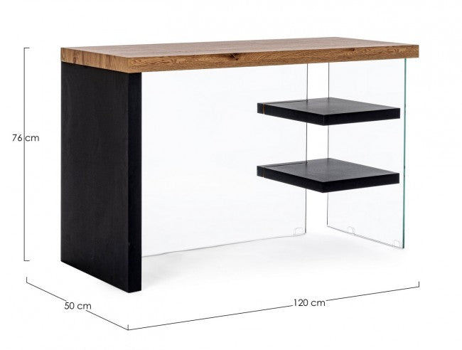 Schreibtisch 2M Line Wood Black 120X50