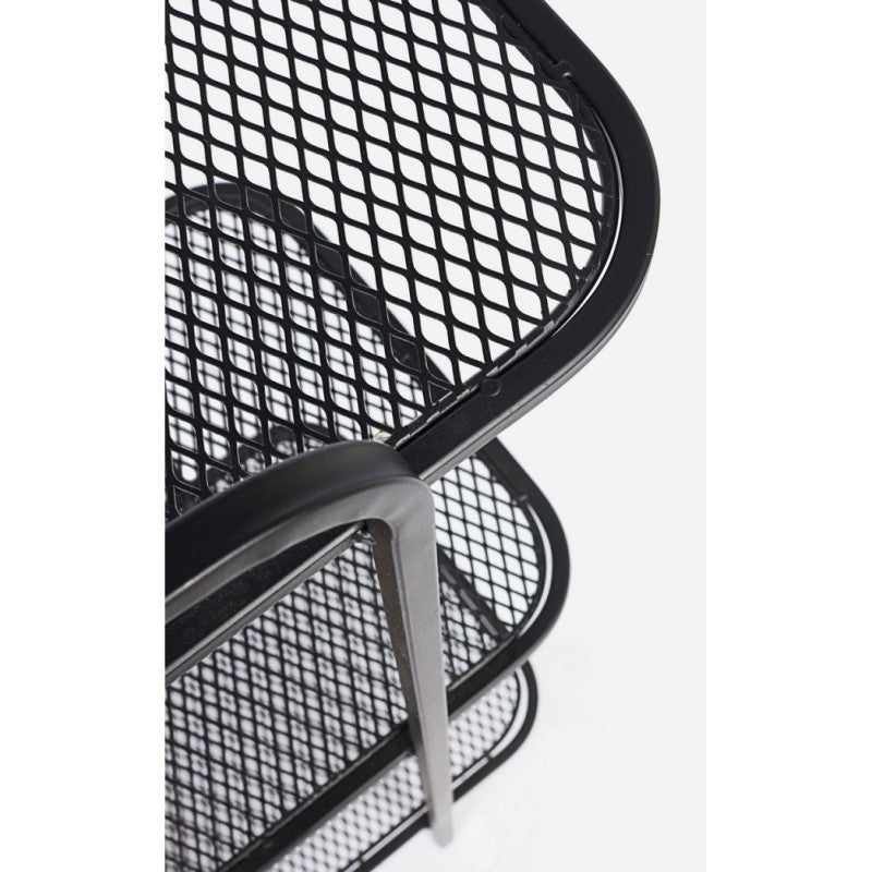 Stahl Bücherregal Geformt drei Regale Anthrazit ELYOT 82x35x h100 cm