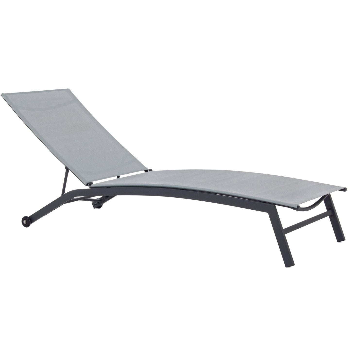 Graue Sonnenliege für den Außenbereich, 195 x 63 x 34 cm