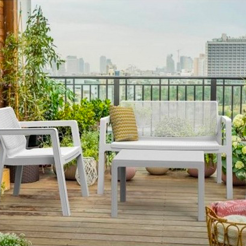 Emiler, Außensalter Emily Lounge weiß Keter