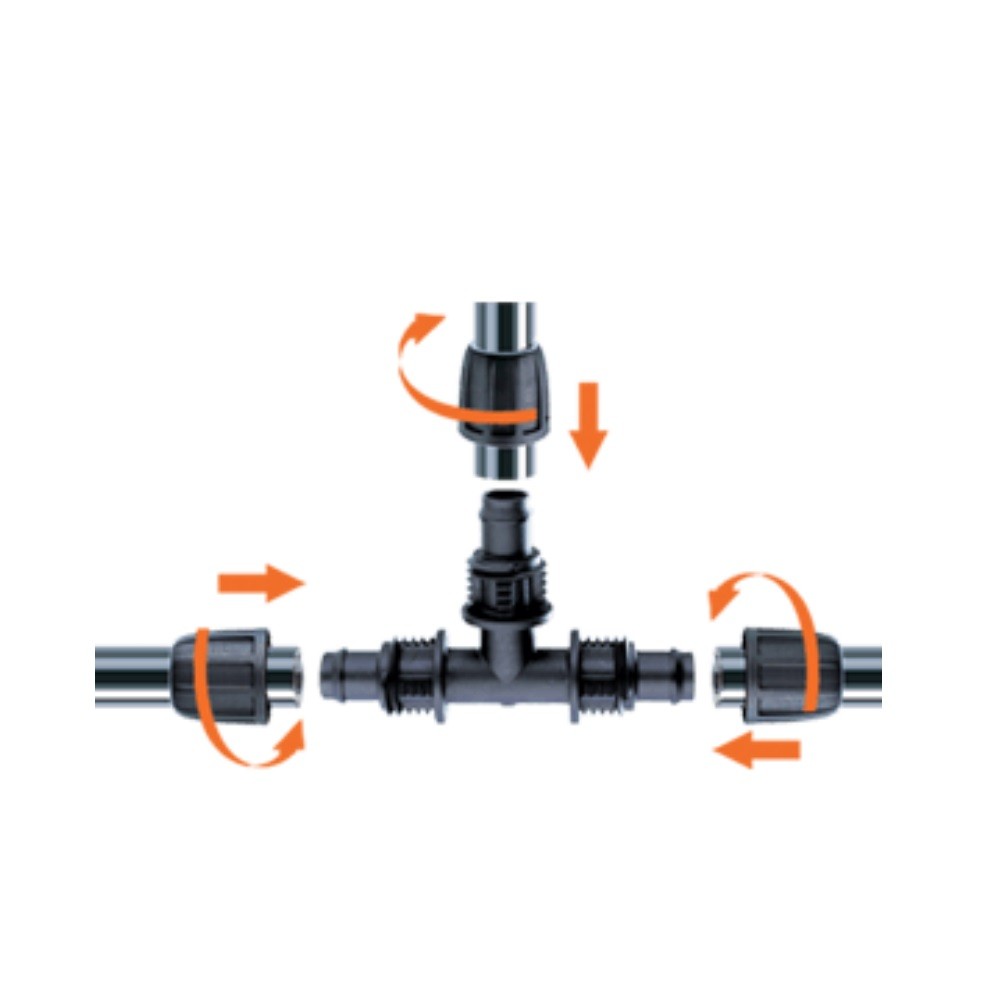 Dreiwegeanschluss für 1-2"-Schlauch