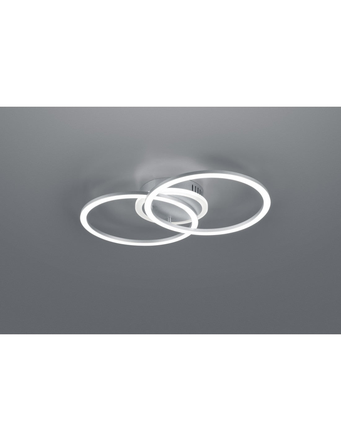 Plafonin Venida Doppel Cerchio Aluminium Led 25w Dimmerbare L50 cm Trio Lighting