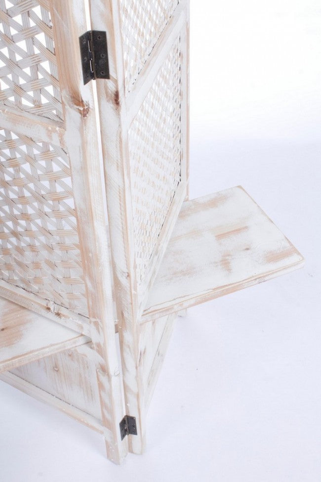 Intrex 3-türiger Paravent im rustikalen Stil mit 180 cm hohen Regalen