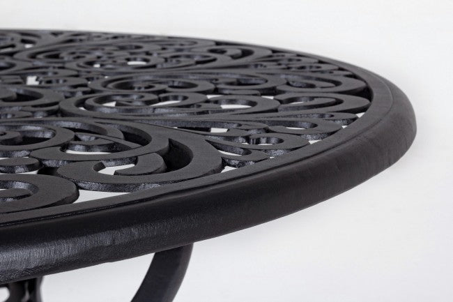 Außentisch aus Aluminium Anthrazit VICTORIA Durchmesser 80 x h67 cm