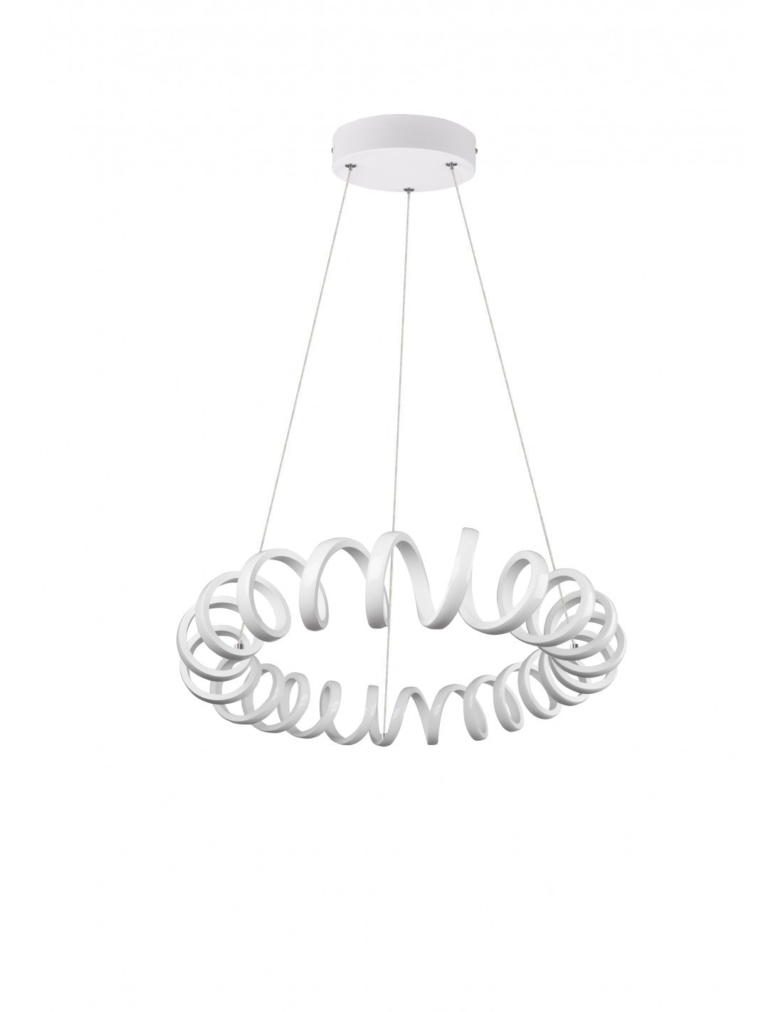 Suspension Led Curl Curl Weiß für Wohnzimmer Trio Beleuchtung
