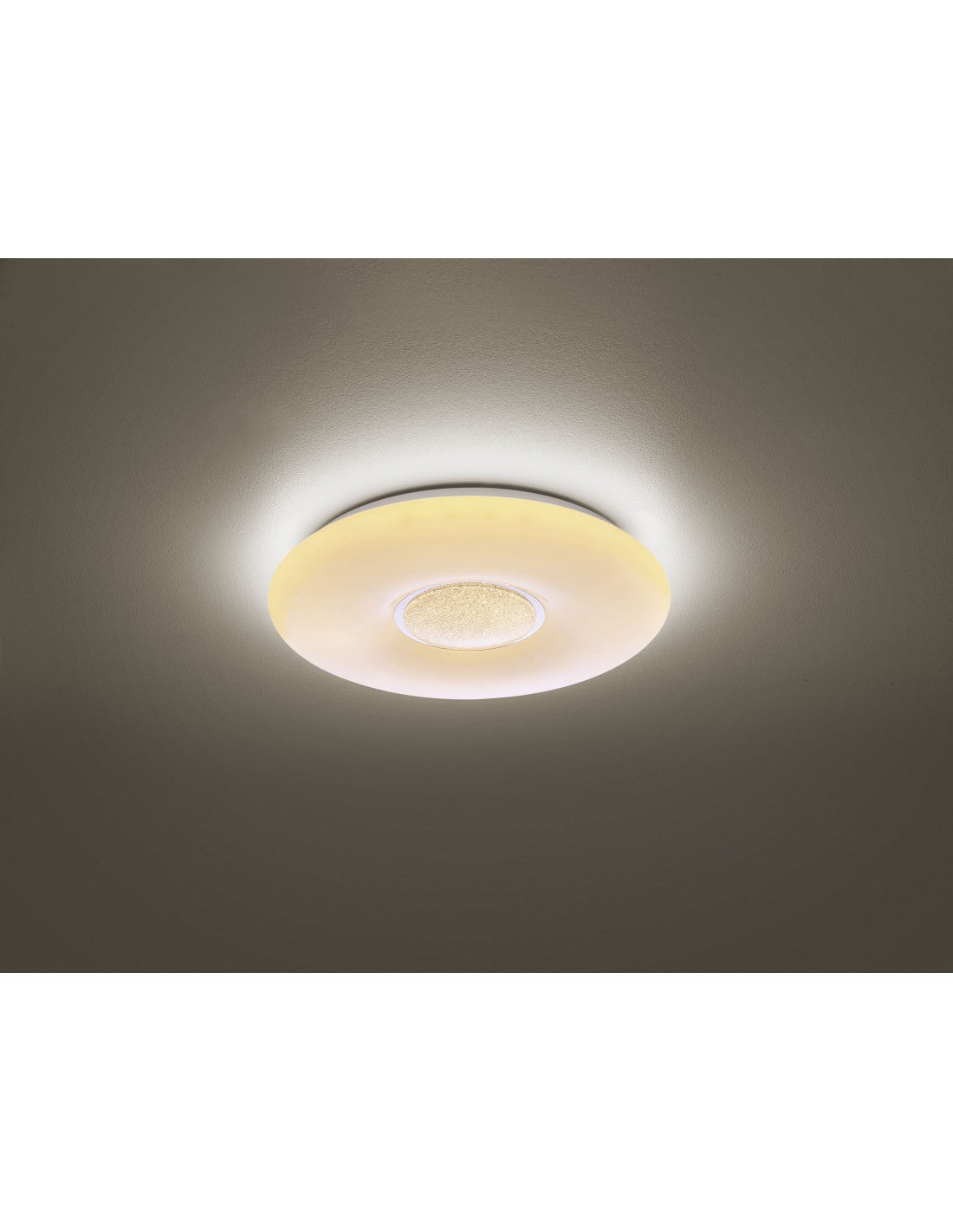 Moderne dimmbare LED-Deckenleuchte Akina Ø41 cm, weiße Trio-Beleuchtung