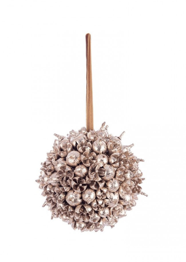 6x Sphärische Dekoration Jilly Champagner D125