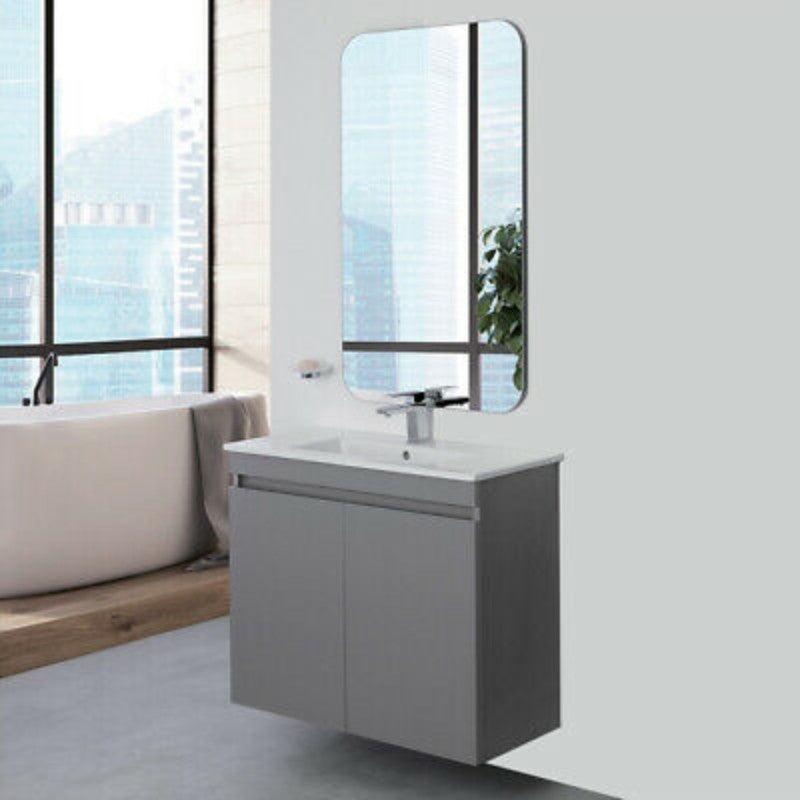 Badeauszug SLIM Mittlere Grenze Grau Mittelgrau 80x37x h69 cm