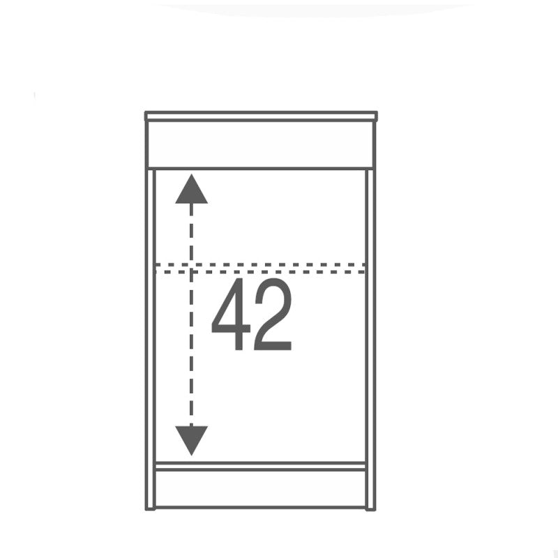 Niedriger Mehrzweckschrank mit einer Tür und einer Schublade in Light Olmo 46x34x h80 cm