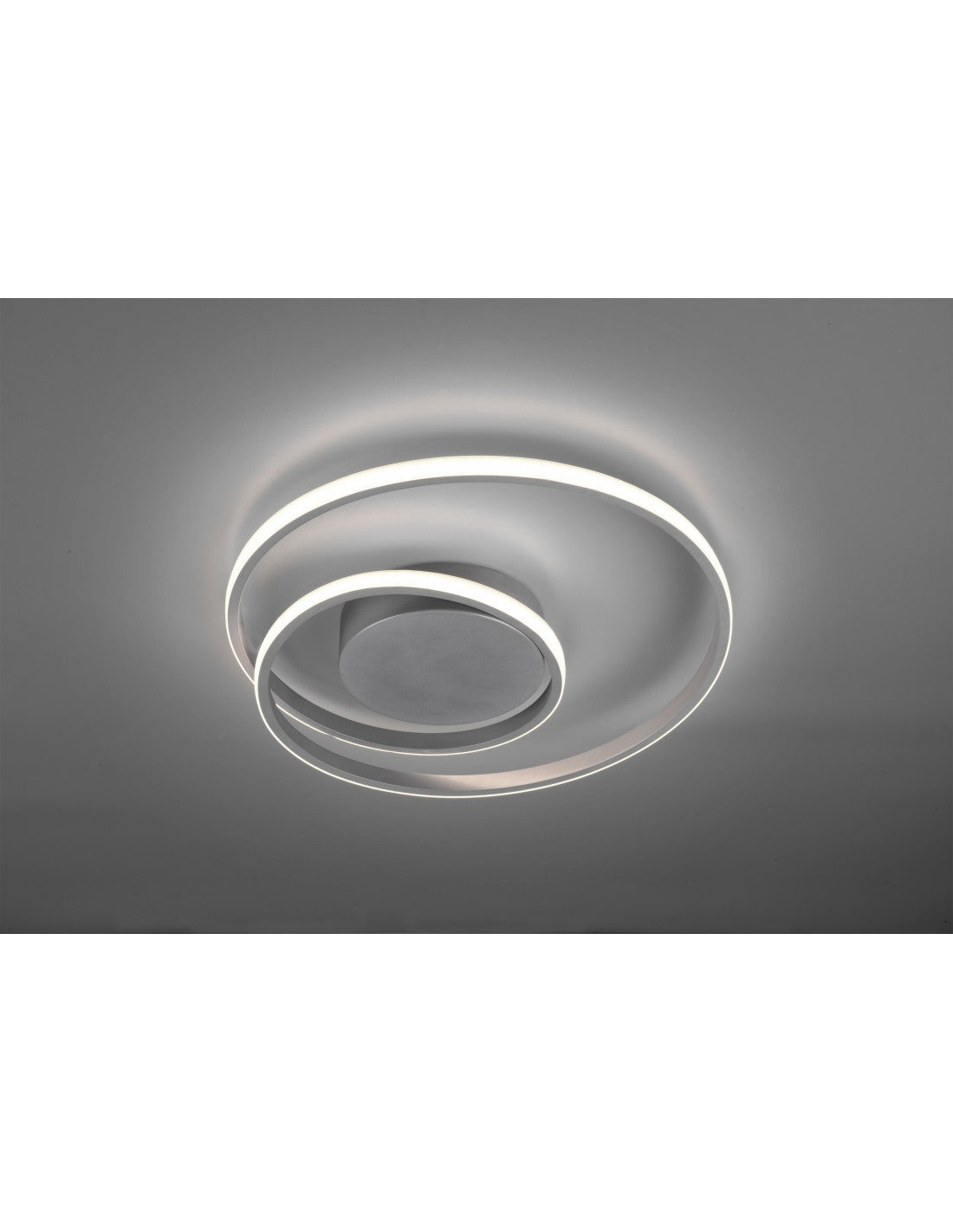 Plafoniera Zibal Aluminium Spirale Spirale Led 22w Dimmerbare Ø39 cm Trio Lighting