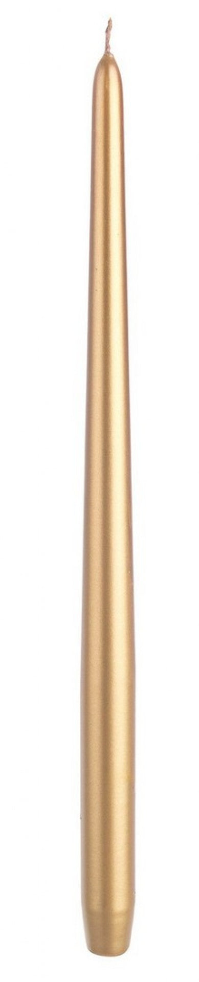 6x Basic Candela Conica Oro 40 cm