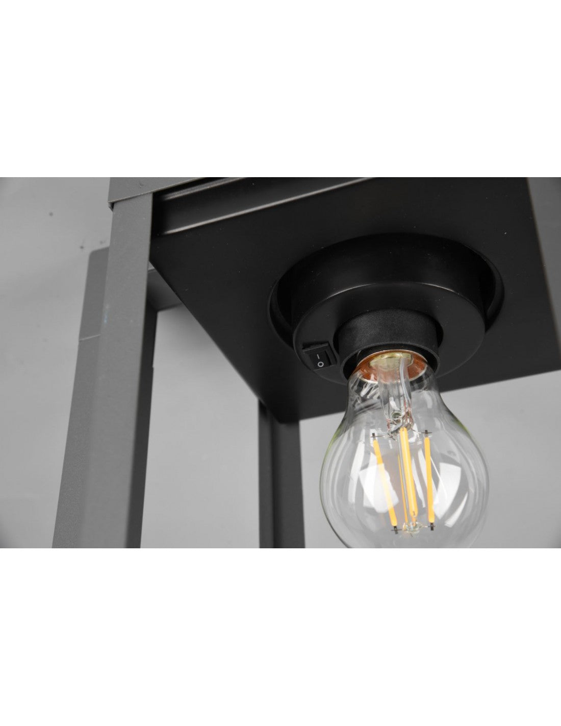 Paletto Lanterna Cilzyo Vetro Lang Lange Anthrazit IP44 Sensor Crepuskuläre Trio Lighting