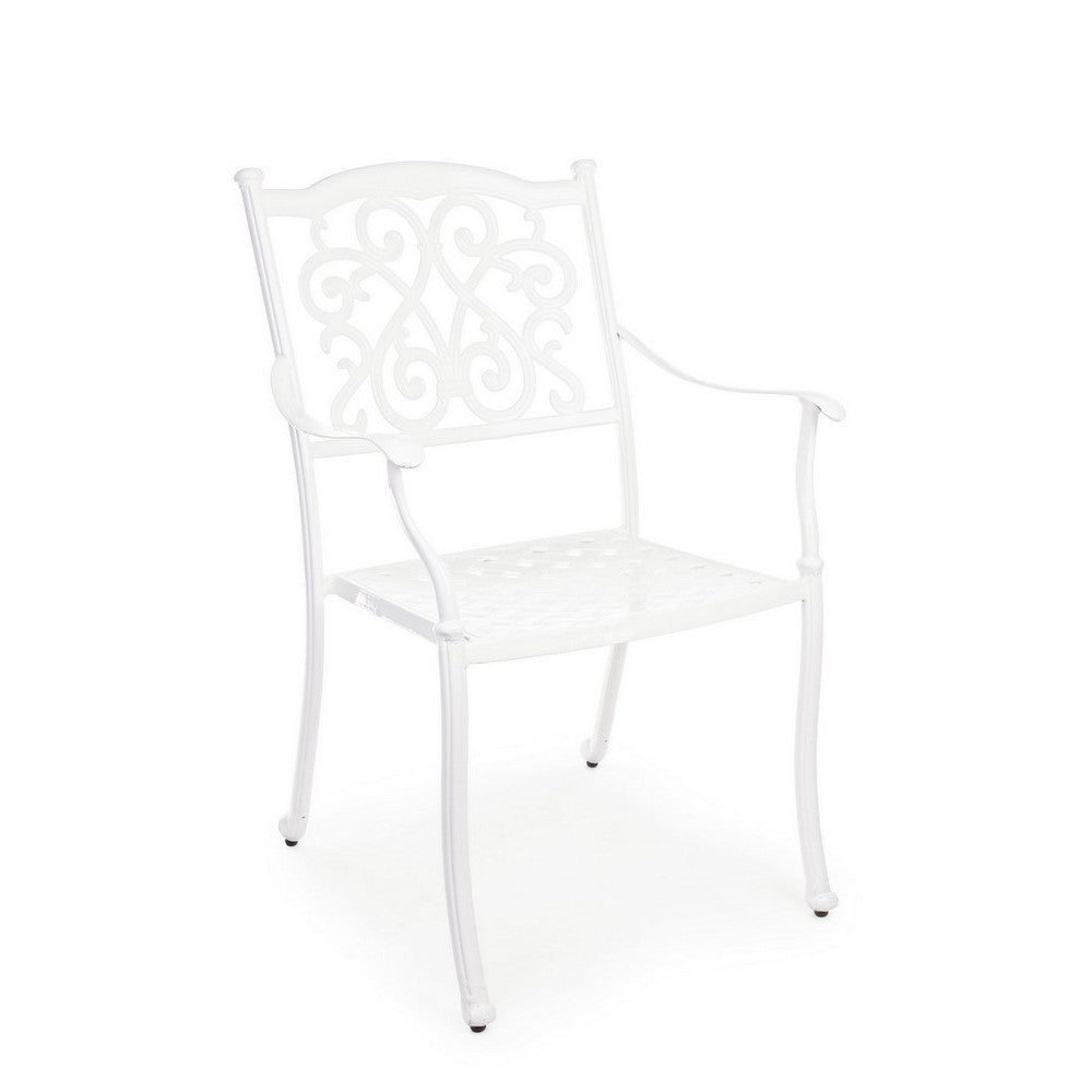 Sedia Mit Bracciolo Ivrea Bianco Da Esterno