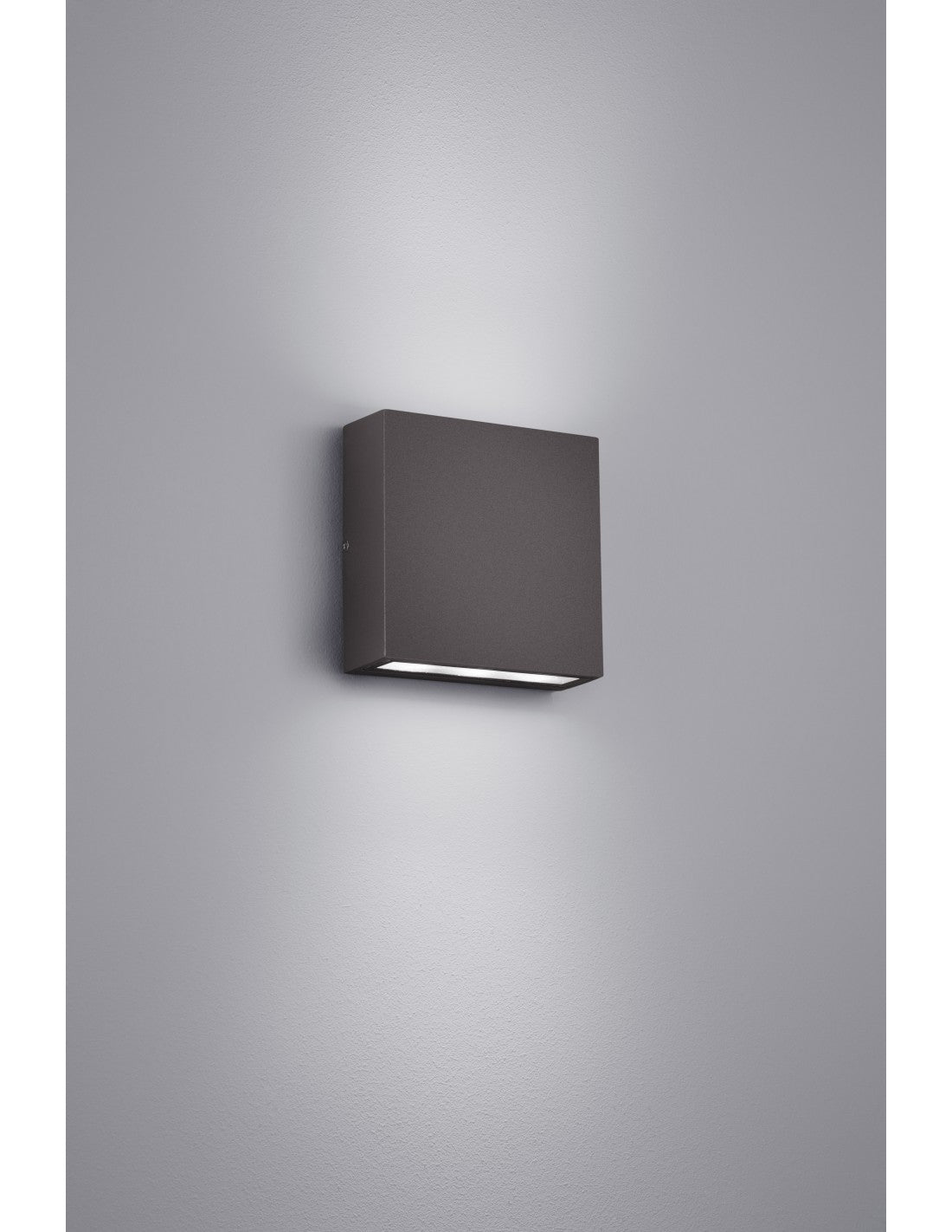 Quadratische Wandleuchte Thames Led Double Emission IP54 Anthrazit 14x14 cm Trio Lighting