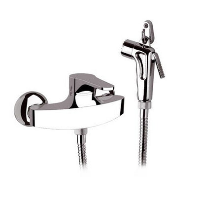 Externer Duschmischer mit verchromter Absperrung
