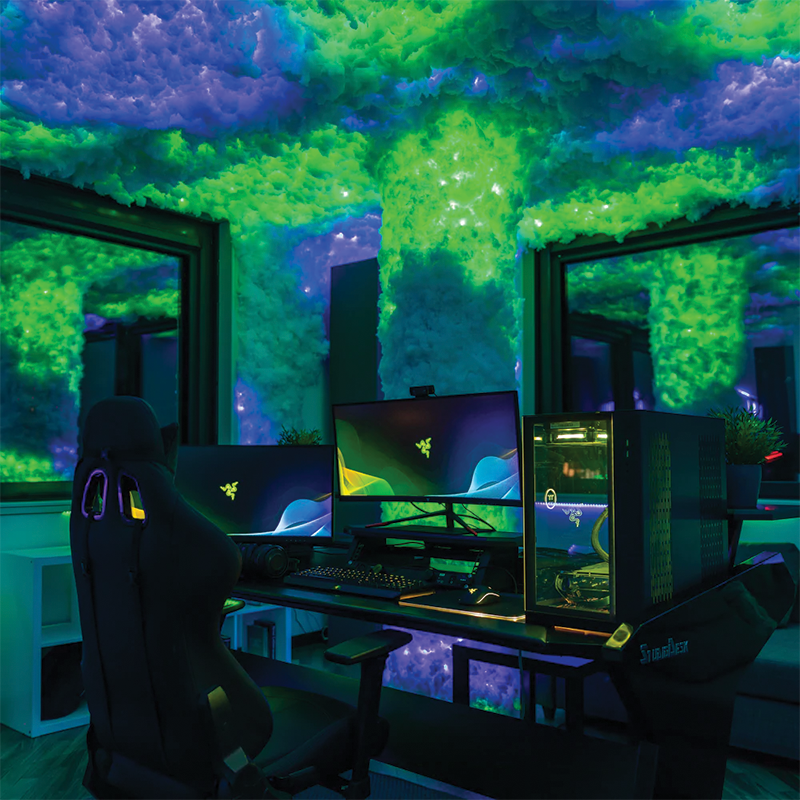 Funkelnde RGB + weiße LED-Kette 48 Meter 600 LEDs