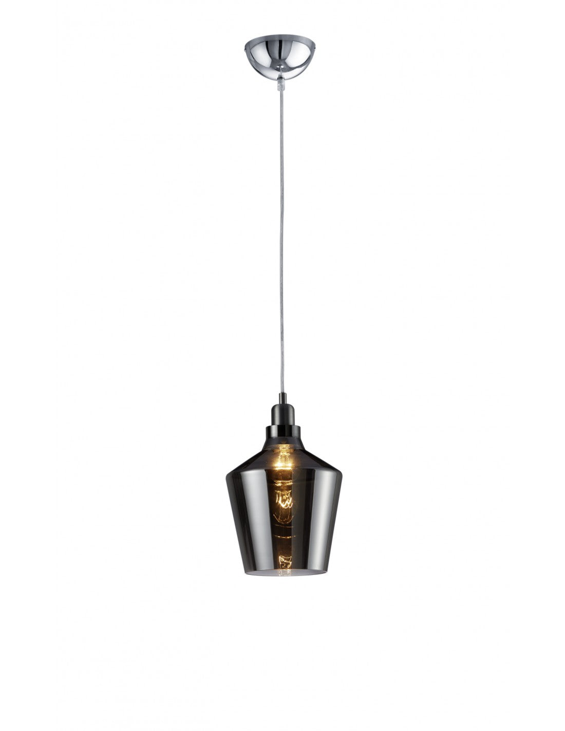 Calais Single Suspension Glass Smoked Glass Trio Lighting