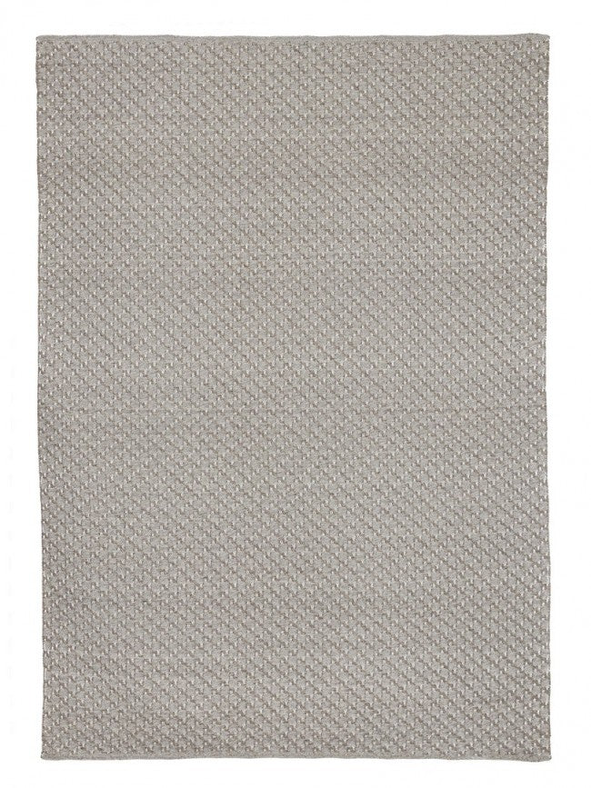Grauer Outdoor Teppich aus Kunstfaser handgefertigt 230x350