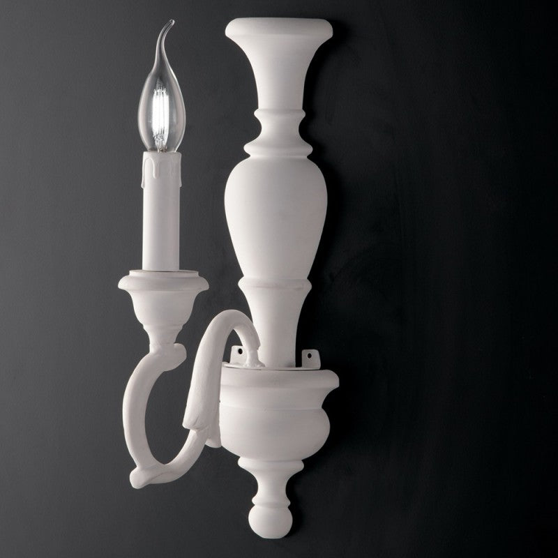 Applique in Holz White Shabby a light 21x h40 cm