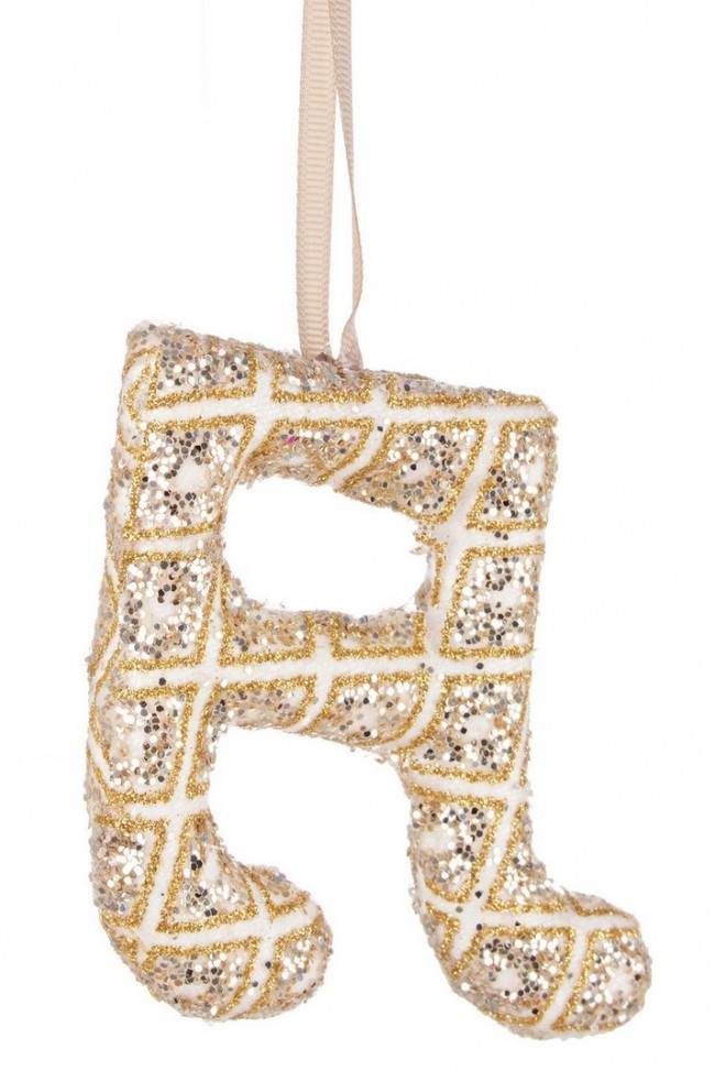 6x Anhänger Rhombus Note Gold