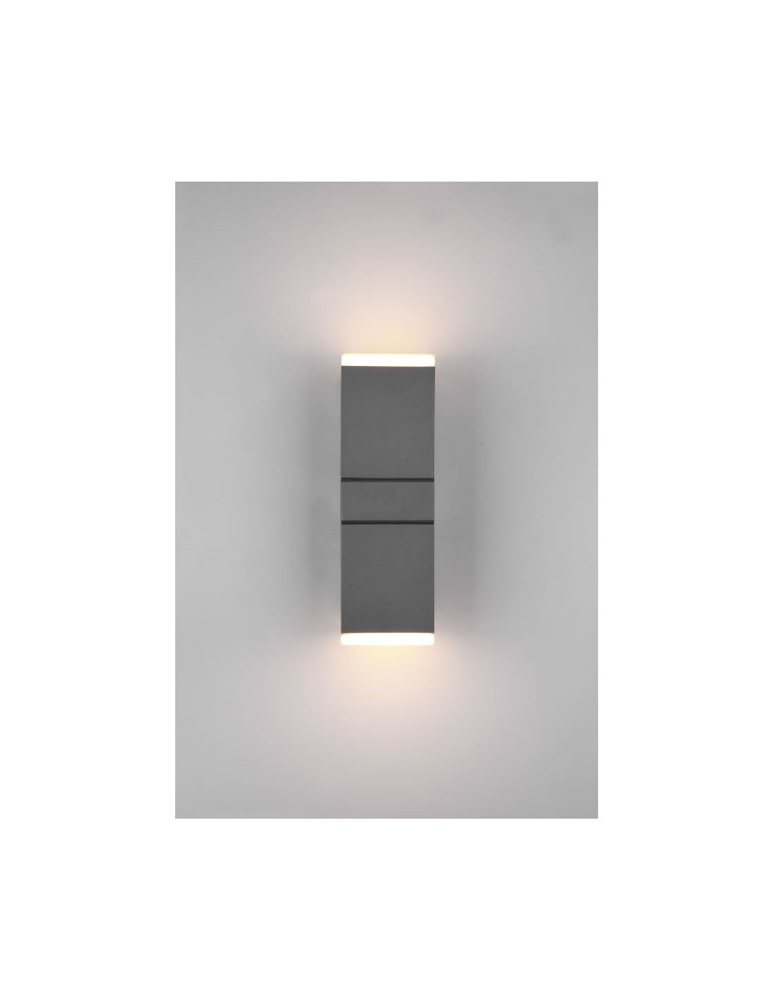 Verstellbare Doppel-LED-Wandleuchte Avon Anthrazit Aluminium IP54 Trio Lighting
