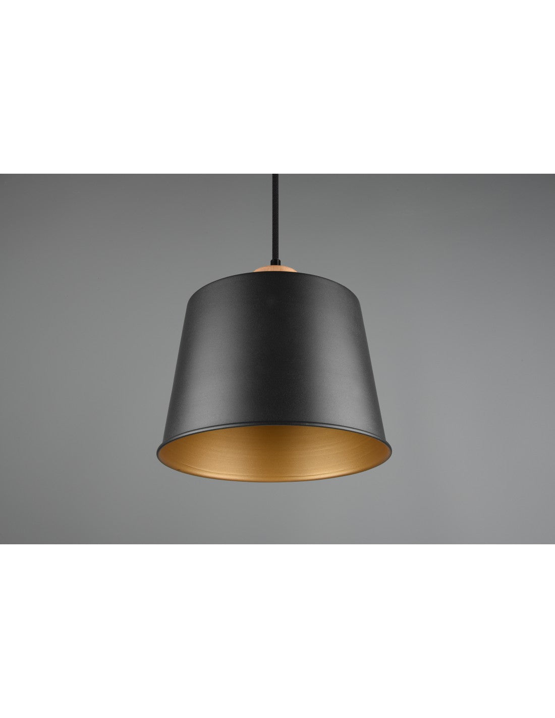 Einzelner Pendellampenschirm Schwarzgold Harris Trio Lighting