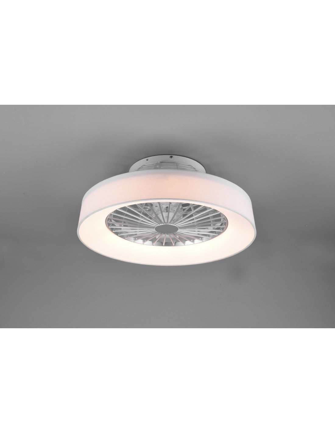 Ventilator Moderno Luce Led 30w Dimmerbares Farsund Bianco Trio Lighting