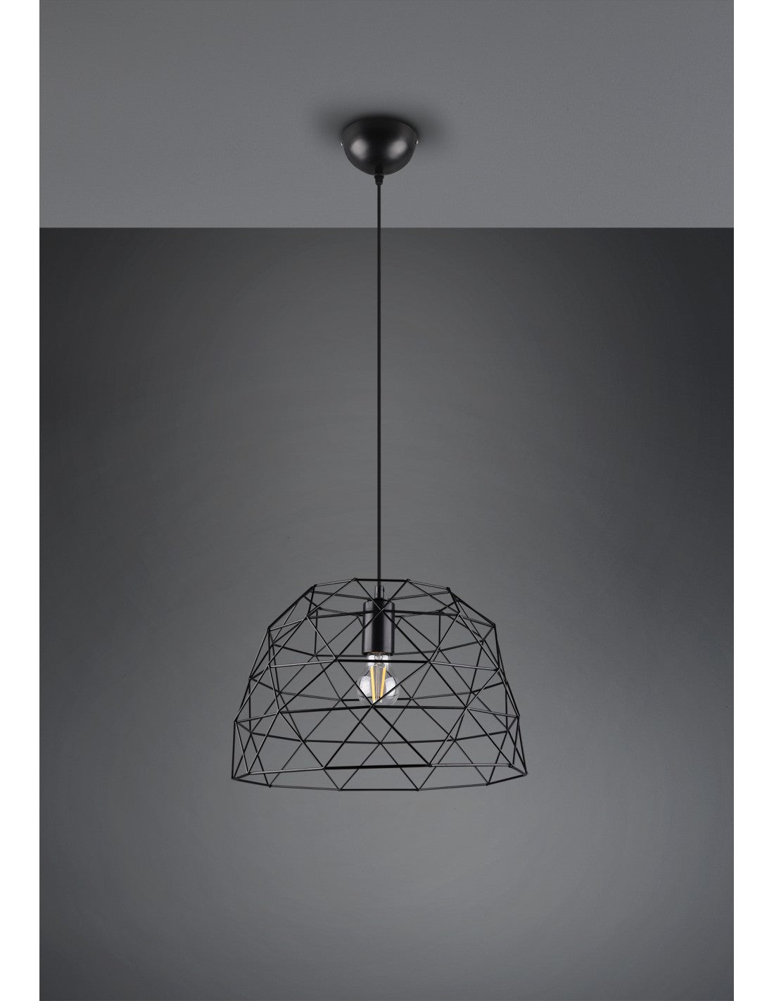 Haval Cage Suspension 1xE27 Mattschwarz Ø38 cm Trio Lighting