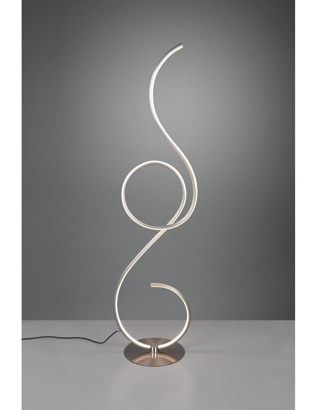 Moderne Stehleuchte mit LED-Dimmer für Wohnzimmer Jive Nichel Trio Lighting
