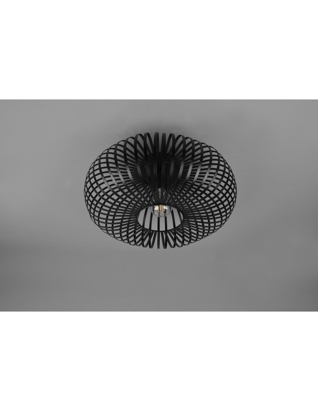 Ellipse Johann Black Metal Cage Deckenleuchte Ø40 cm Trio Lighting