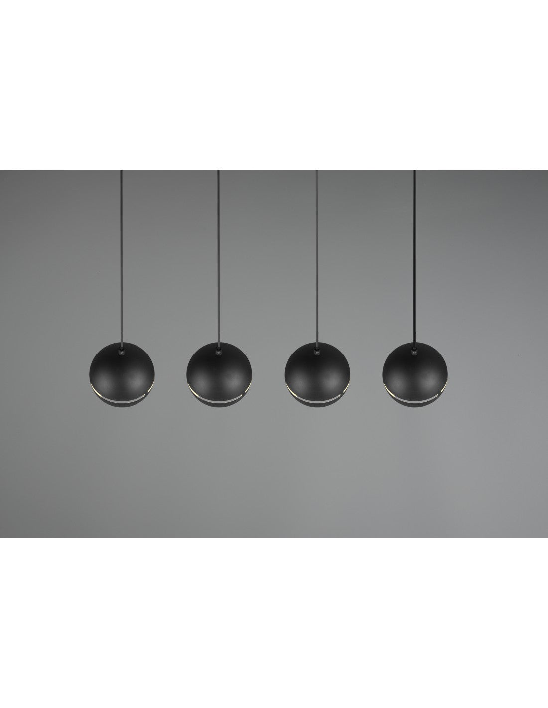 Lineare Suspension Fletcher 4 Diffusor Black Trio Lighting Black