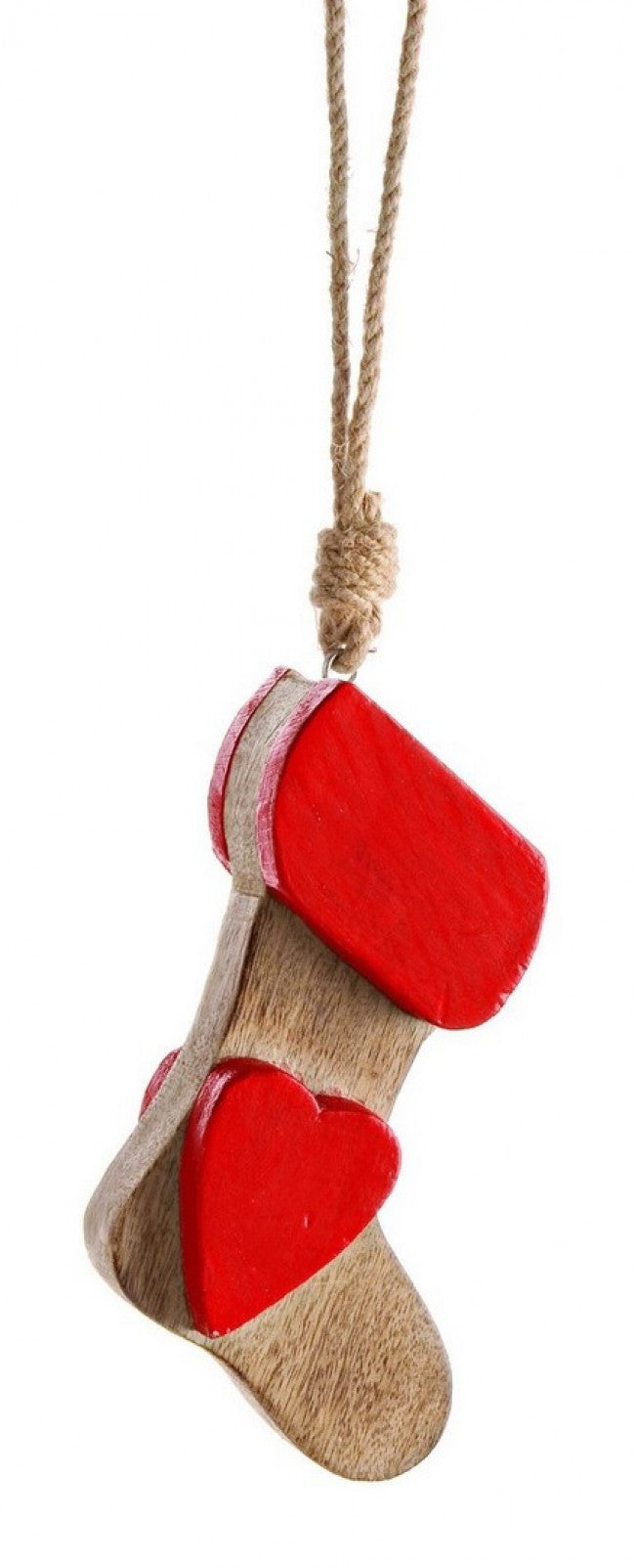 6x Herz -Pendellöder natürlicher Socken s