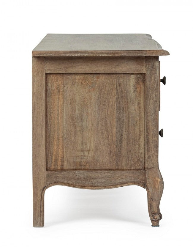 TV-Schrank aus Holz im klassischen Stil mit 2 Schubladen