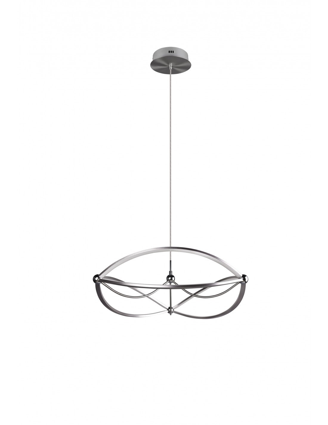 Pendelleuchte Moerna Led 42 w Charivari Ellissi Nickel Trio Lighting
