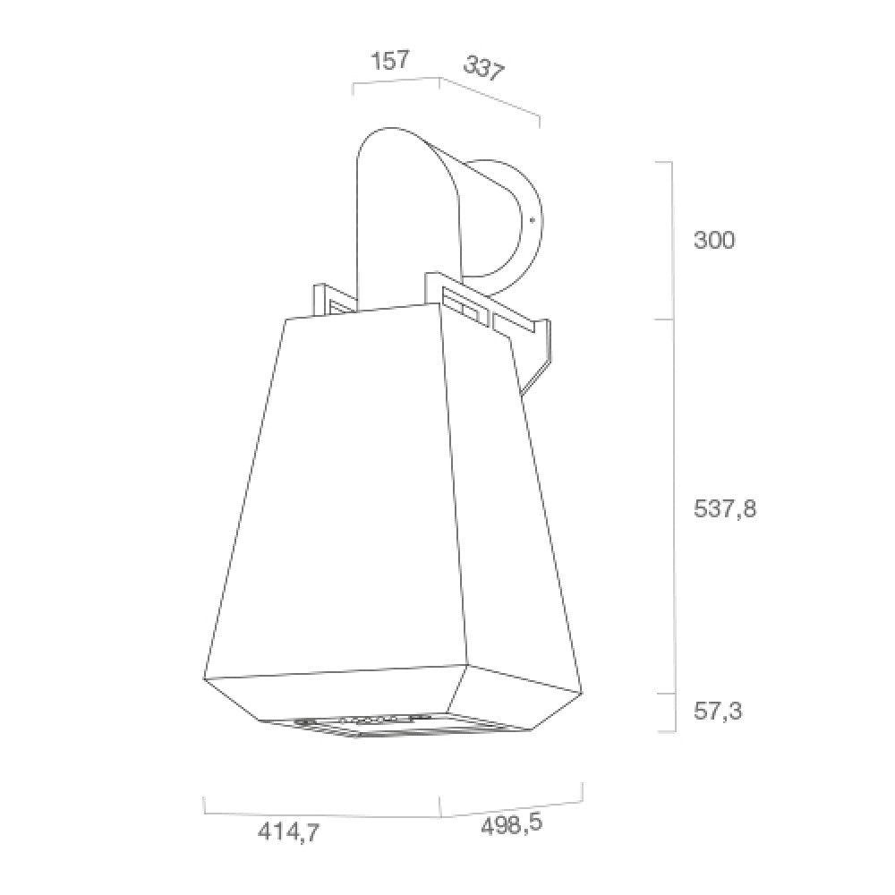 Saugaufsauger DIAMOND aus Edelstahl, kalt, cm 50