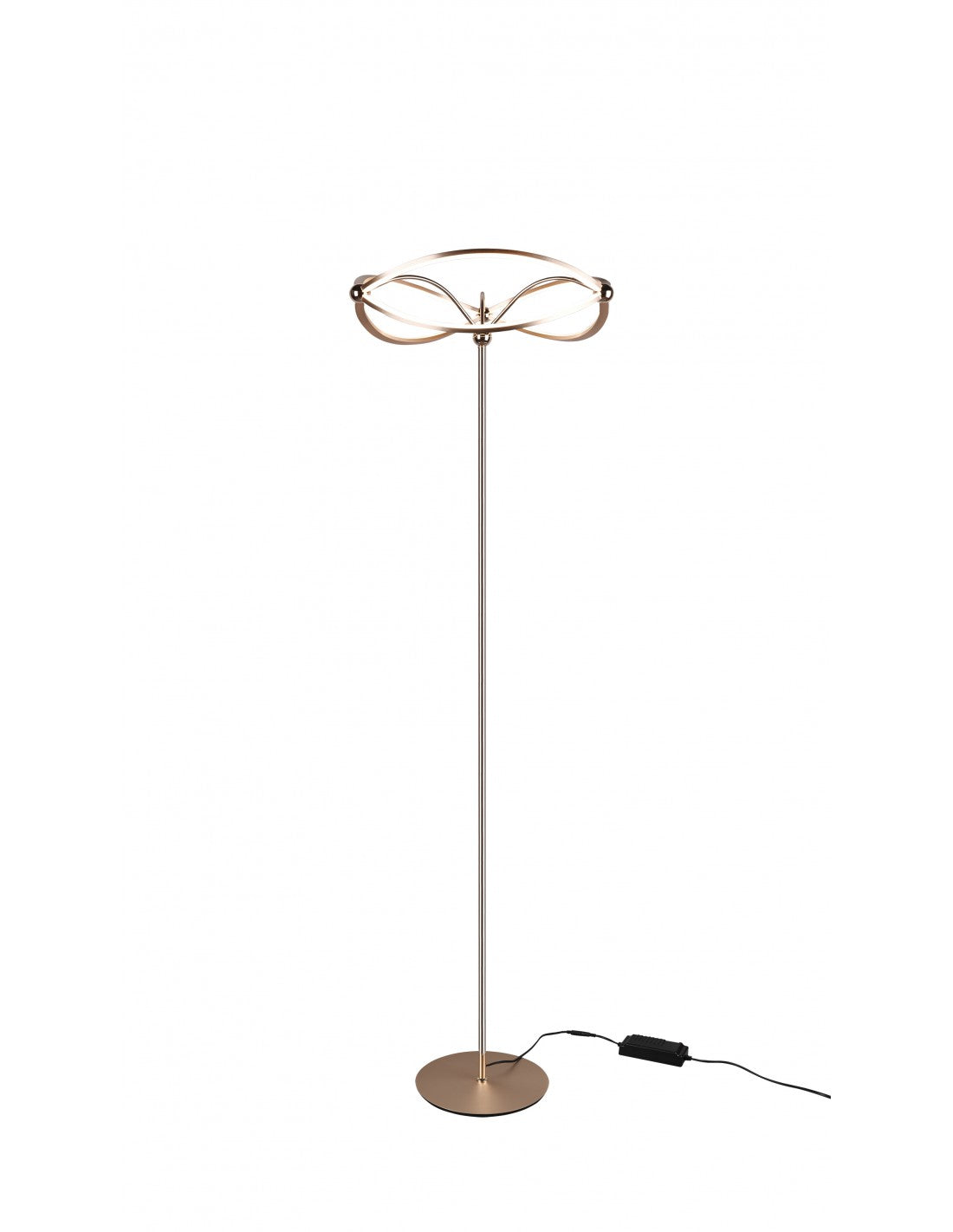 Charivari Stehlampe, Diffusor, Schleife, LED-Dimmer, Messing, Trio-Beleuchtung