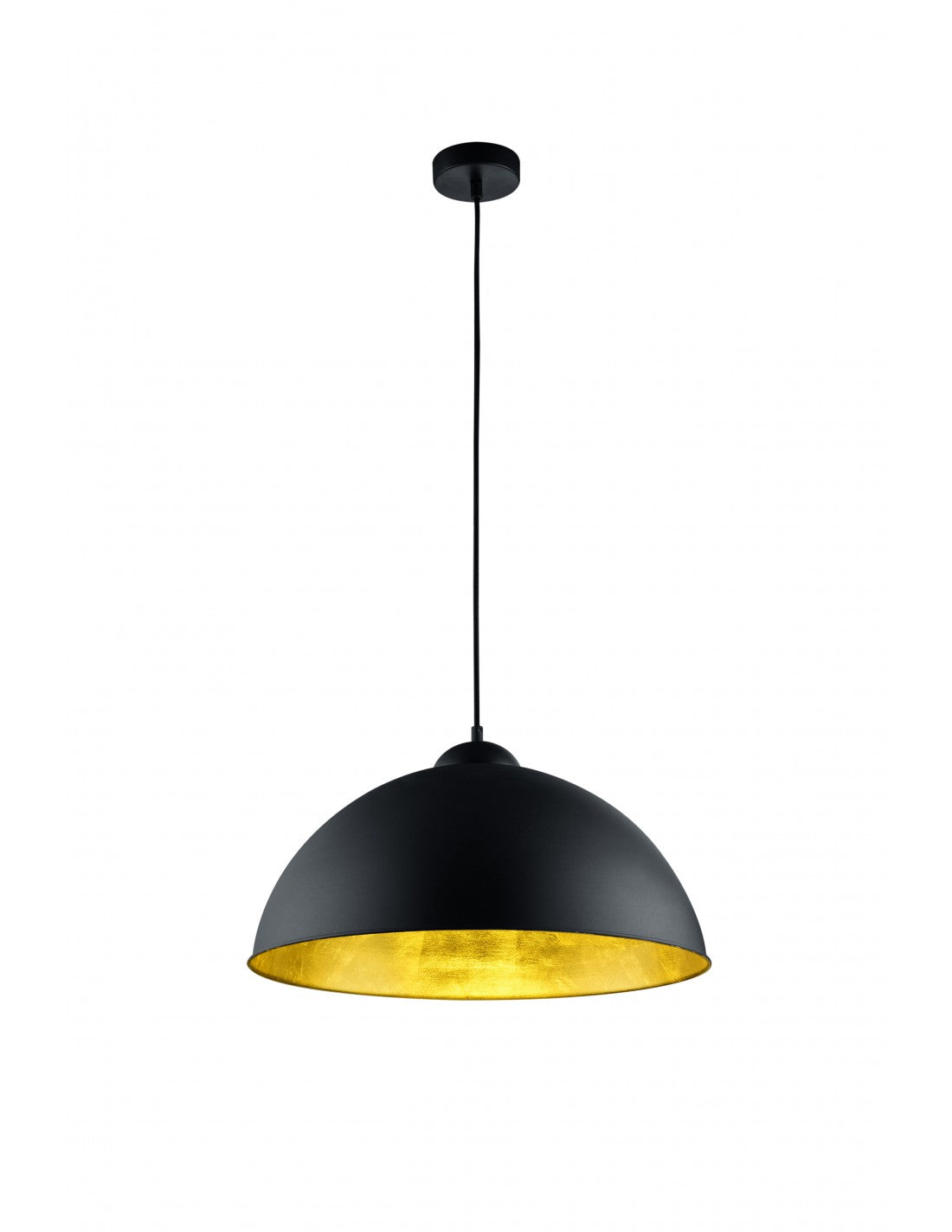 Hängeleuchte Modern Romino II Schwarz Gold Ø50 cm 1xE27 Trio Beleuchtung