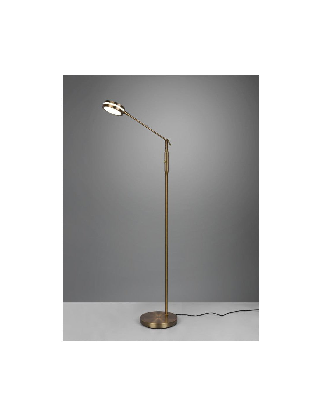 Piantana Touch Led Disco Orientabile Franklin Brass Aged Trio Beleuchtung