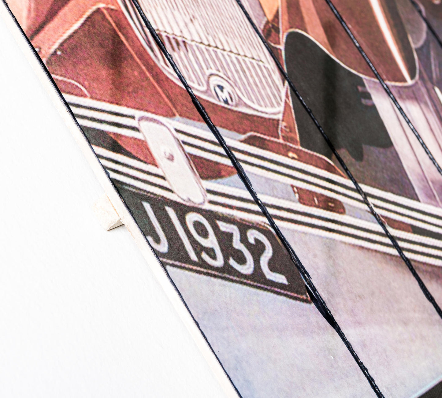 Druck auf Holz mit mehrfarbiger Leinwand 60x100 cm