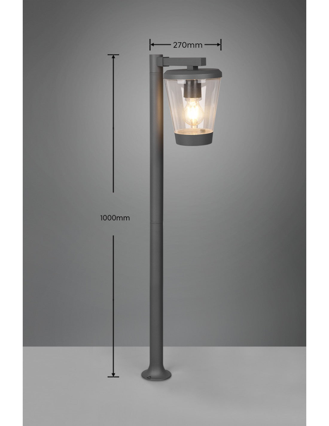 Outdoor Pole Cavado Laterne Vintage Anthrazit Aluminium IP44 Trio Lighting