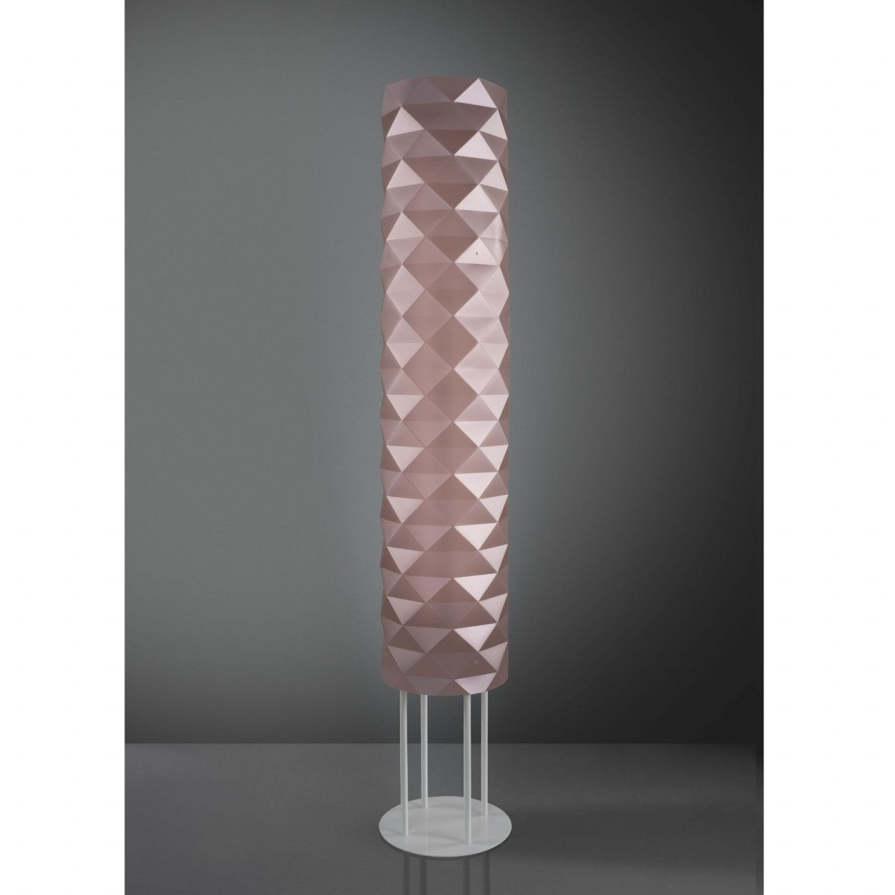 Base Stehleuchte aus Mt Pink Metal in Metal Cm. 27 x 155h