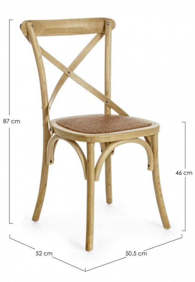 Cross Chair Naturbraun