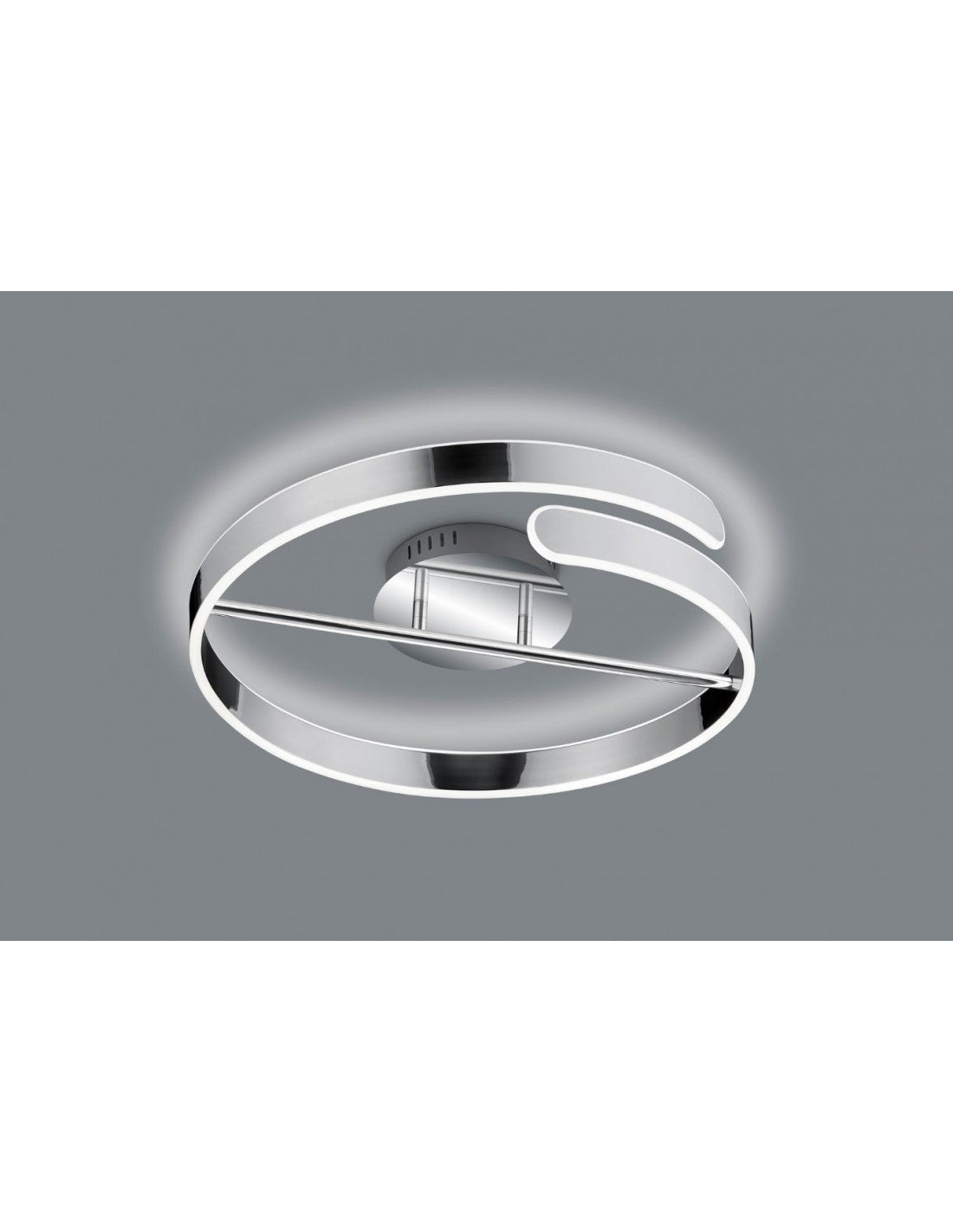 Deckenleuchte Design Circle Led Dimmer 4000k Parma Chrome Trio Lighting