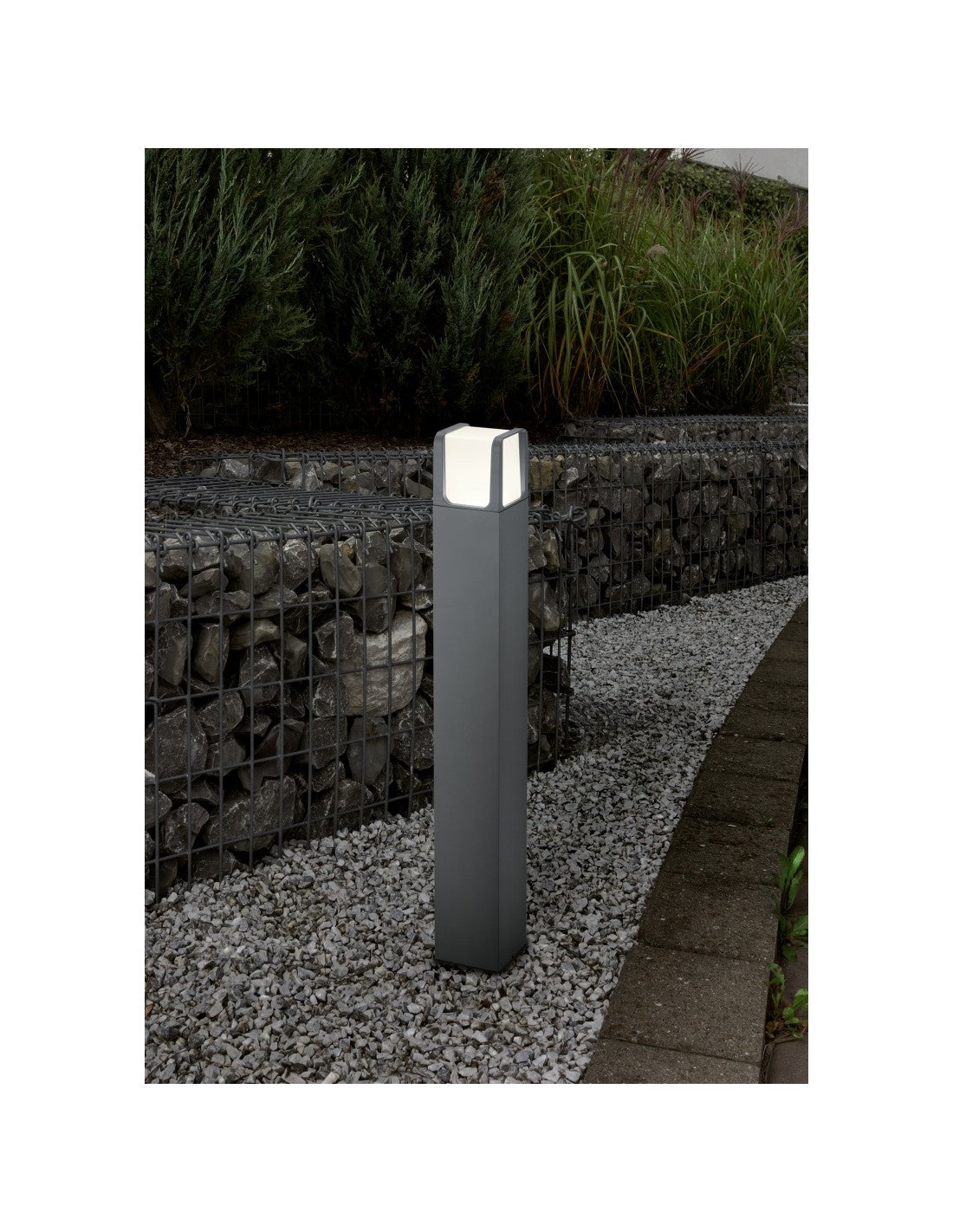 Ebro LED-Außenmast IP54 Anthrazit H80 cm Trio-Beleuchtung