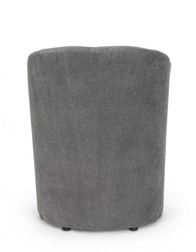 Sessel aus Holz und anthrazitfarbenem Stoff BELIZE 64,5x63x h76 cm