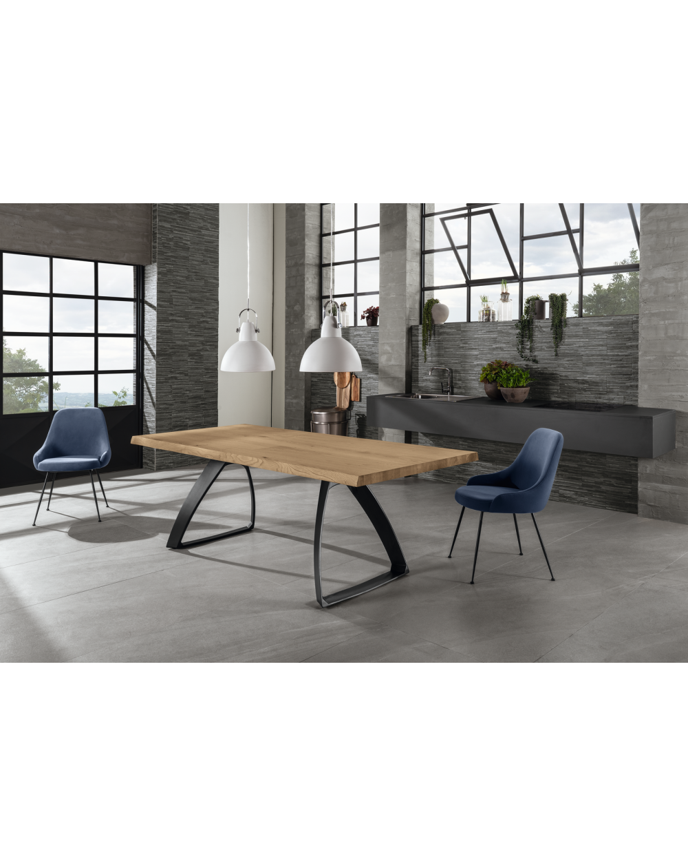 Fester Tisch 160 x 76 H cm - Brücke